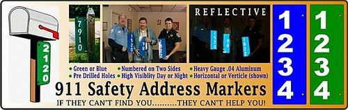 Reflective Address Signs